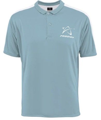 Prodigy ACE Polo - Sea Foam Blue / White / Small