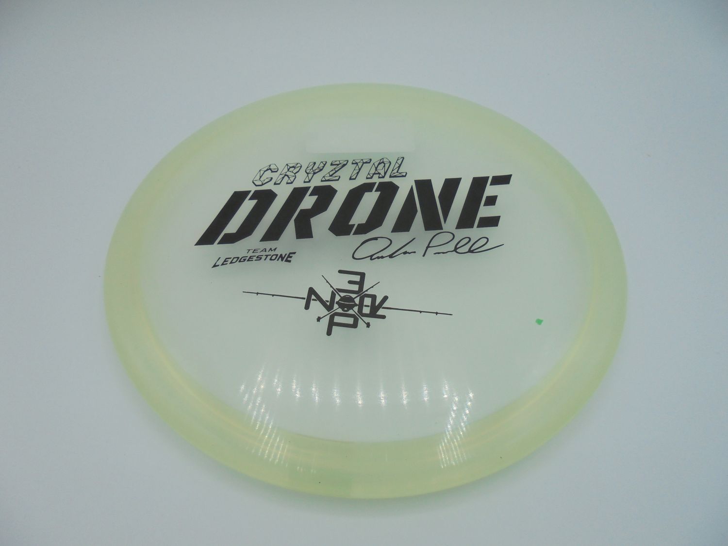 DISC GOLF DISC MID-RANGE Discraft Cryztal Drone, CLEAR, USED; No Ink