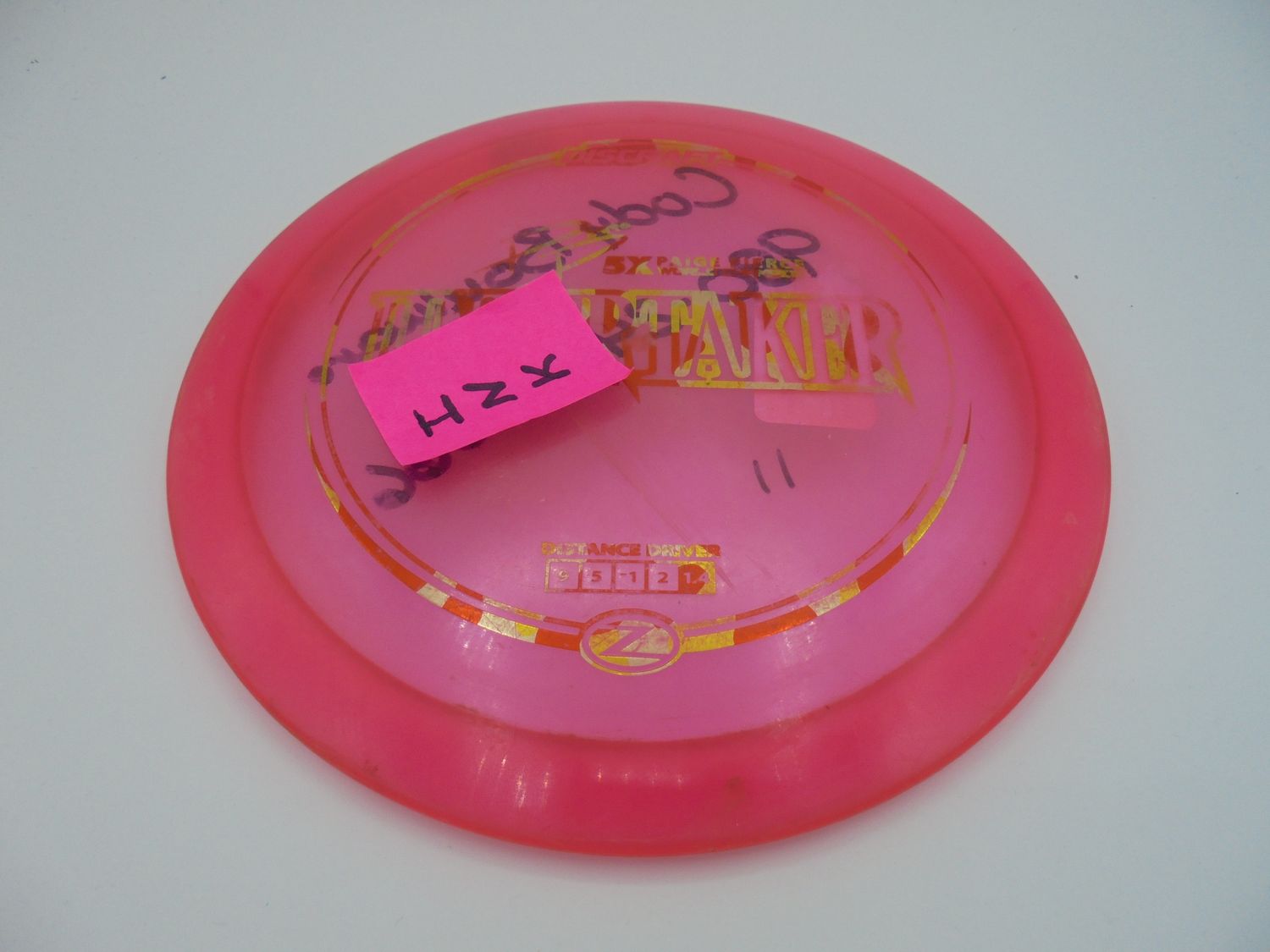 Discraft Z Undertaker, PINK, USED; Paige Pierce Z 5x Undertaker