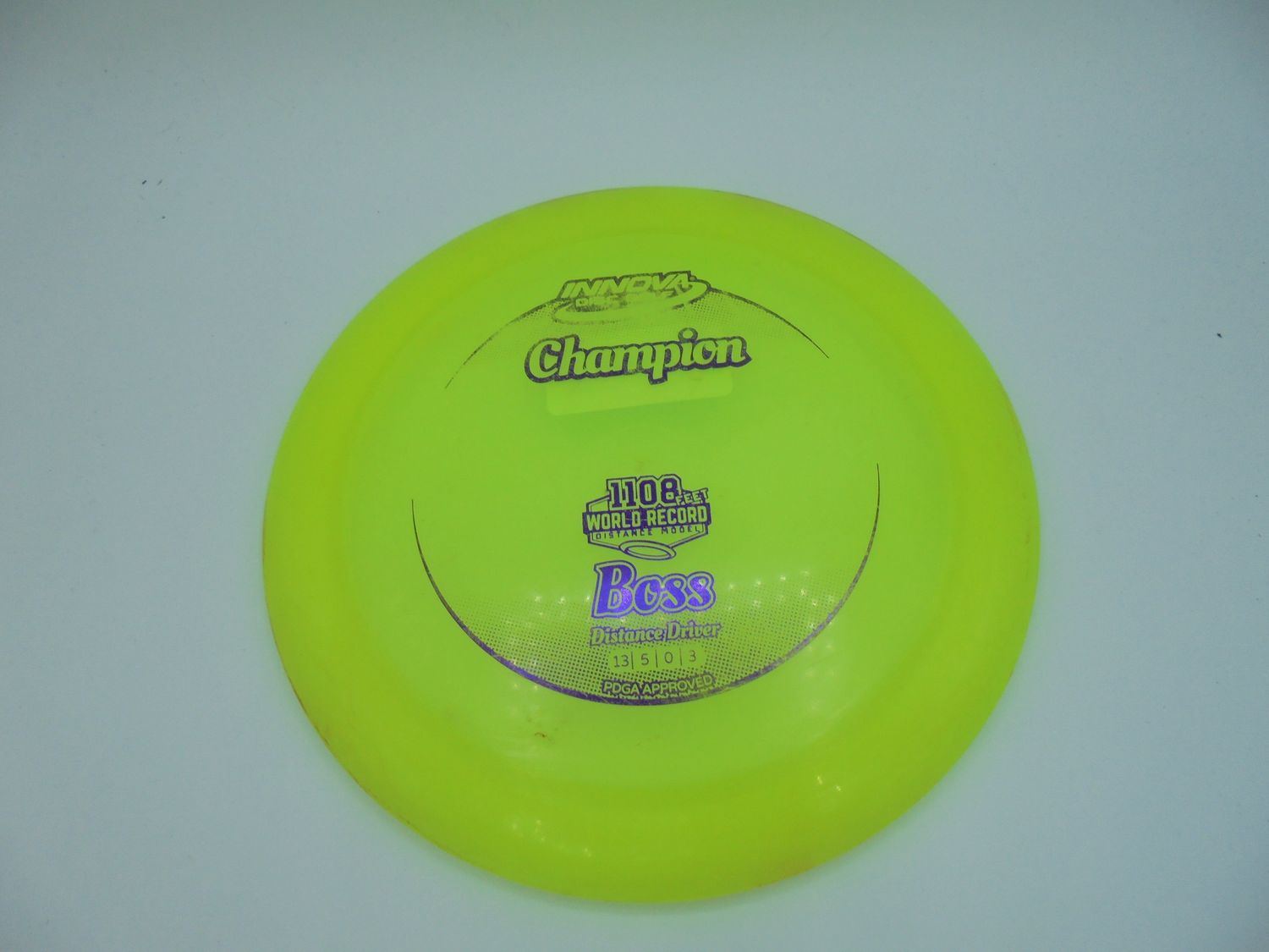 Innova Champion Boss, YELLOW, USED; Stock 1108 Stamp