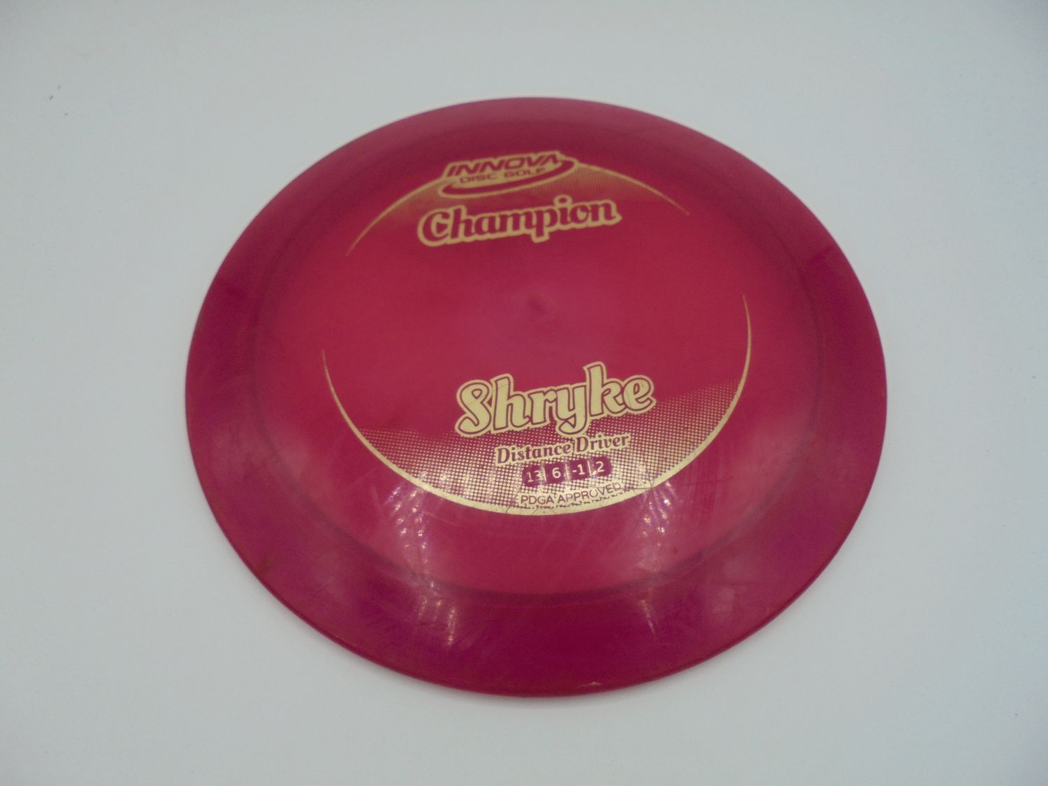 DISC GOLF DISC DISTANCE DRIVER Champion Shryke, RED, USED; Red-176g