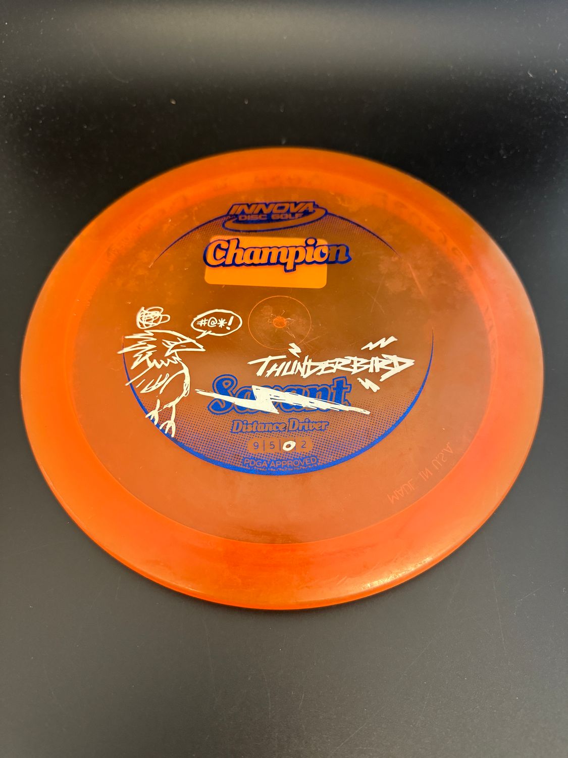 Innova Champion Thundervant, ORANGE, USED; Champion Thundervant Clean Stamp