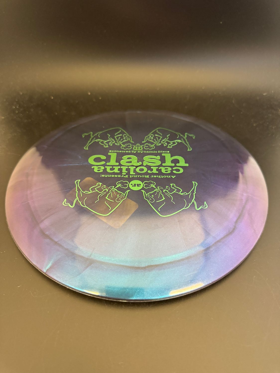 Dynamic Discs Lucid Glimmer Raider Clash Stamp Purple 175g -AP