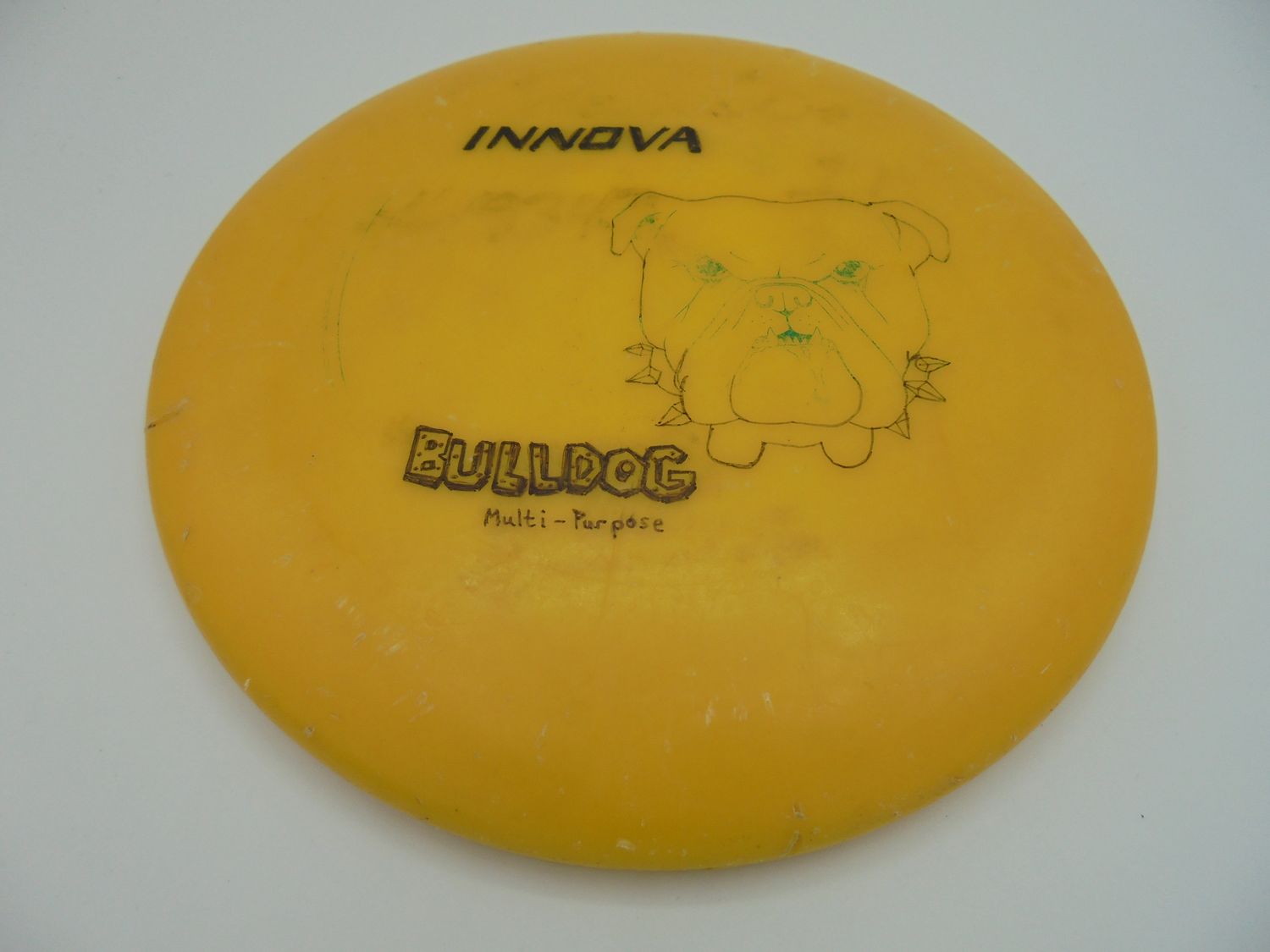 Innova Bulldog, YELLOW, USED; Re-Stenciled Pen