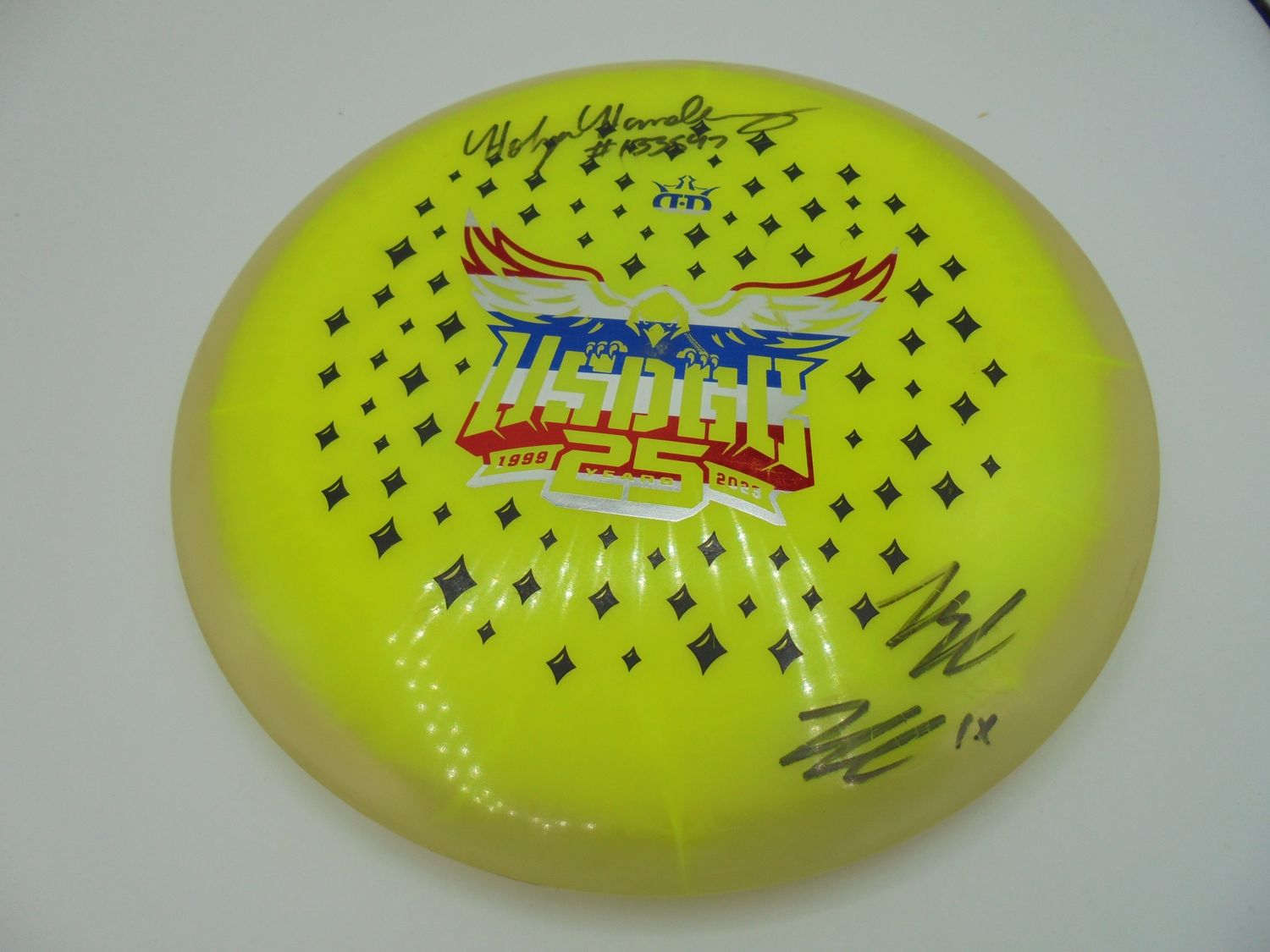 Dynamic Discs Moonshine Orbit Emac Truth USDGC Yellow Signed 179g -JH