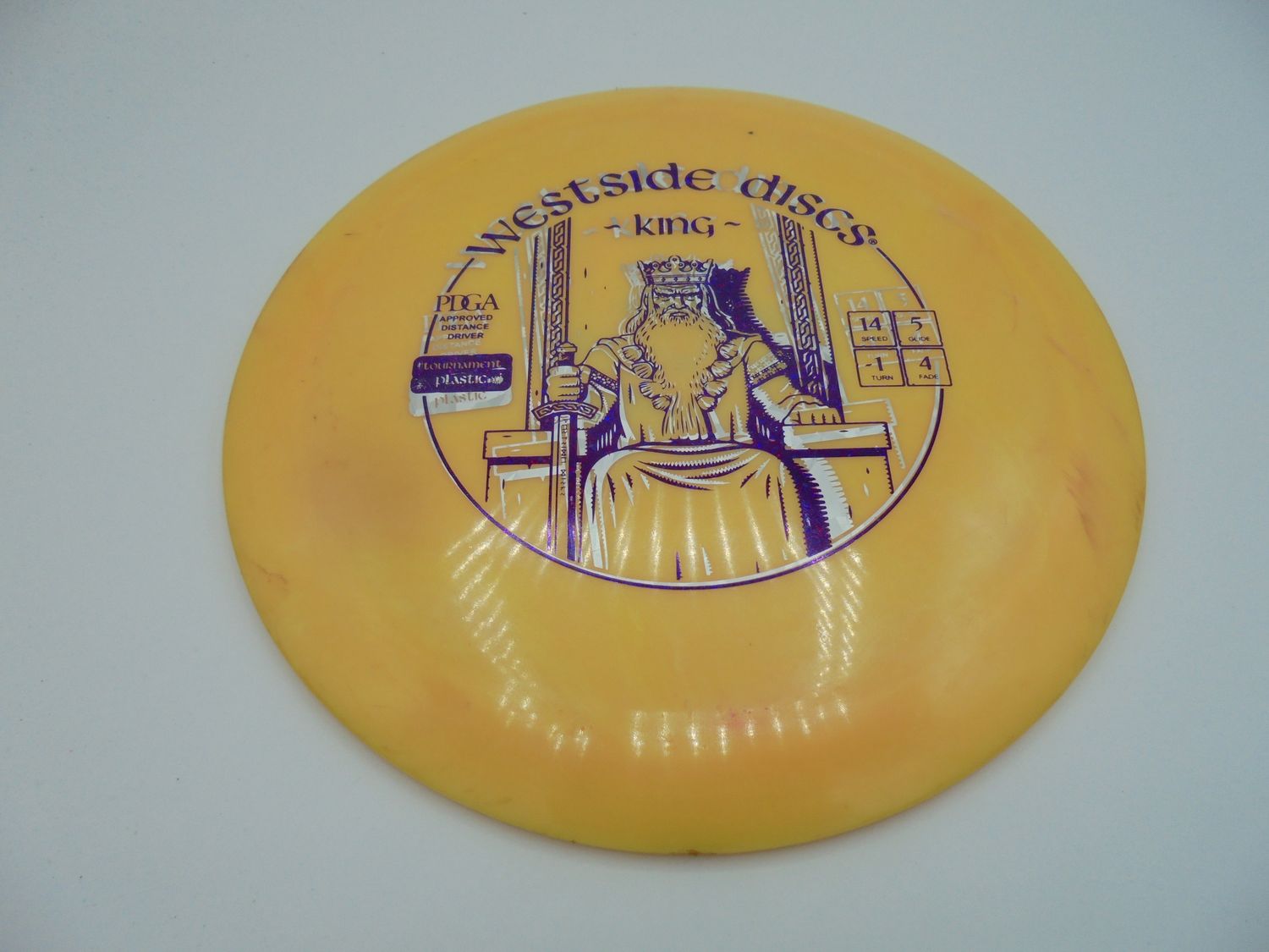 Westside Discs Tournament King Dbl Stamp Yellow 172g -AH