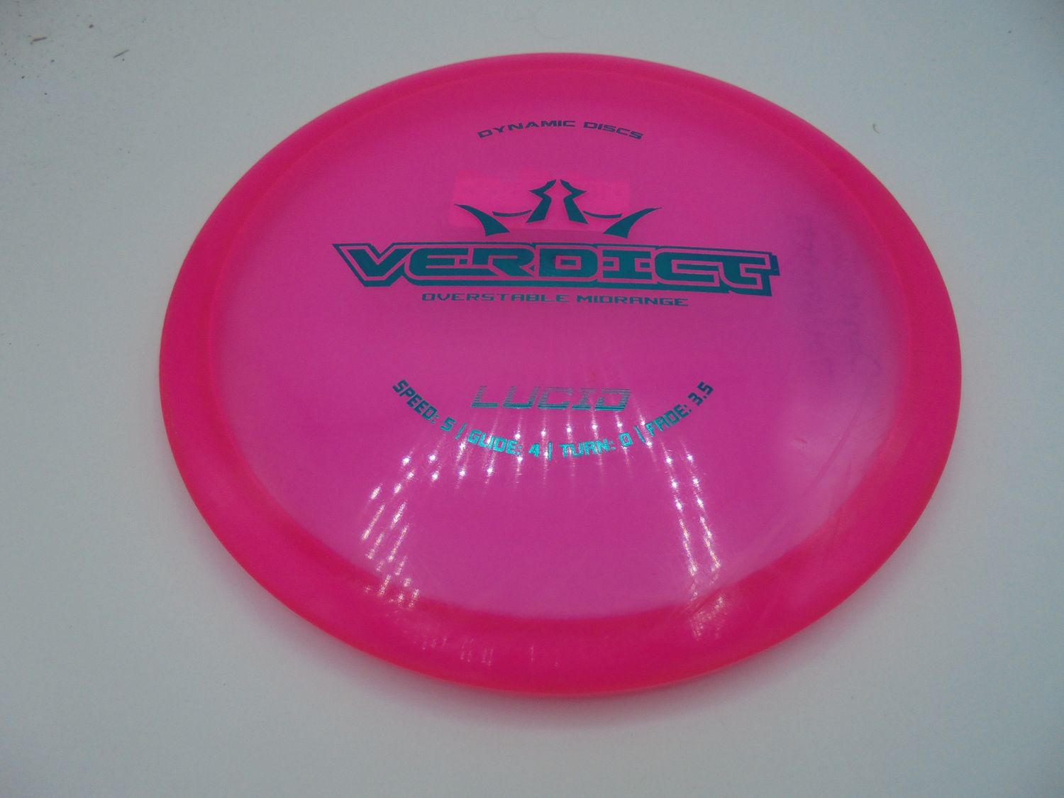 Dynamic Discs Lucid Verdict Pink 179g -DJ