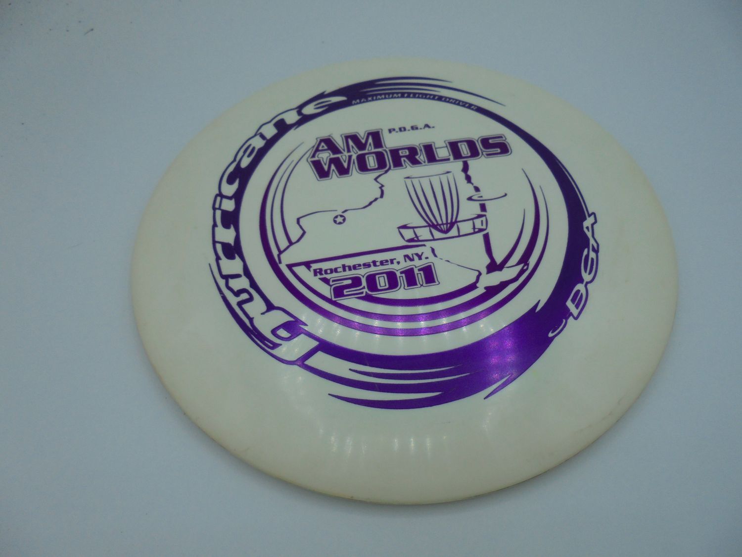 DGA PL 2011 PDGA Pro Worlds First Flight Hurricane White 174g -BM