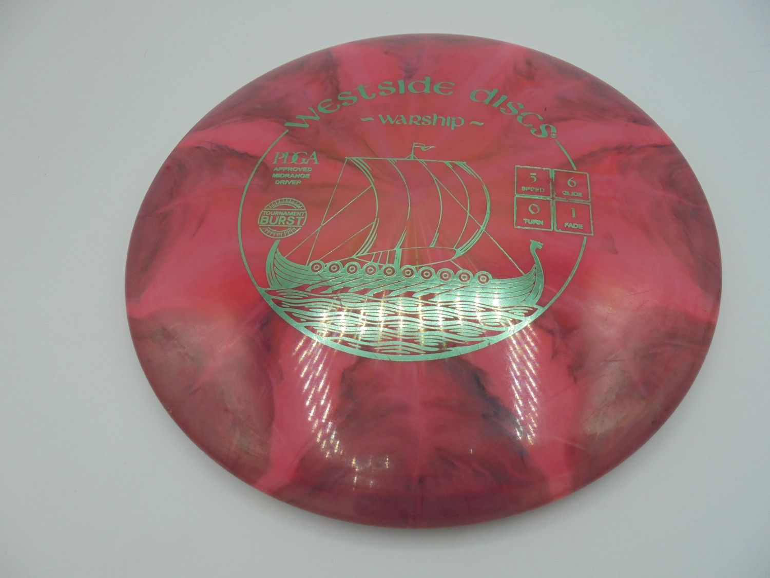 Westside Discs Tournament Burst Warship Red 178g -PC