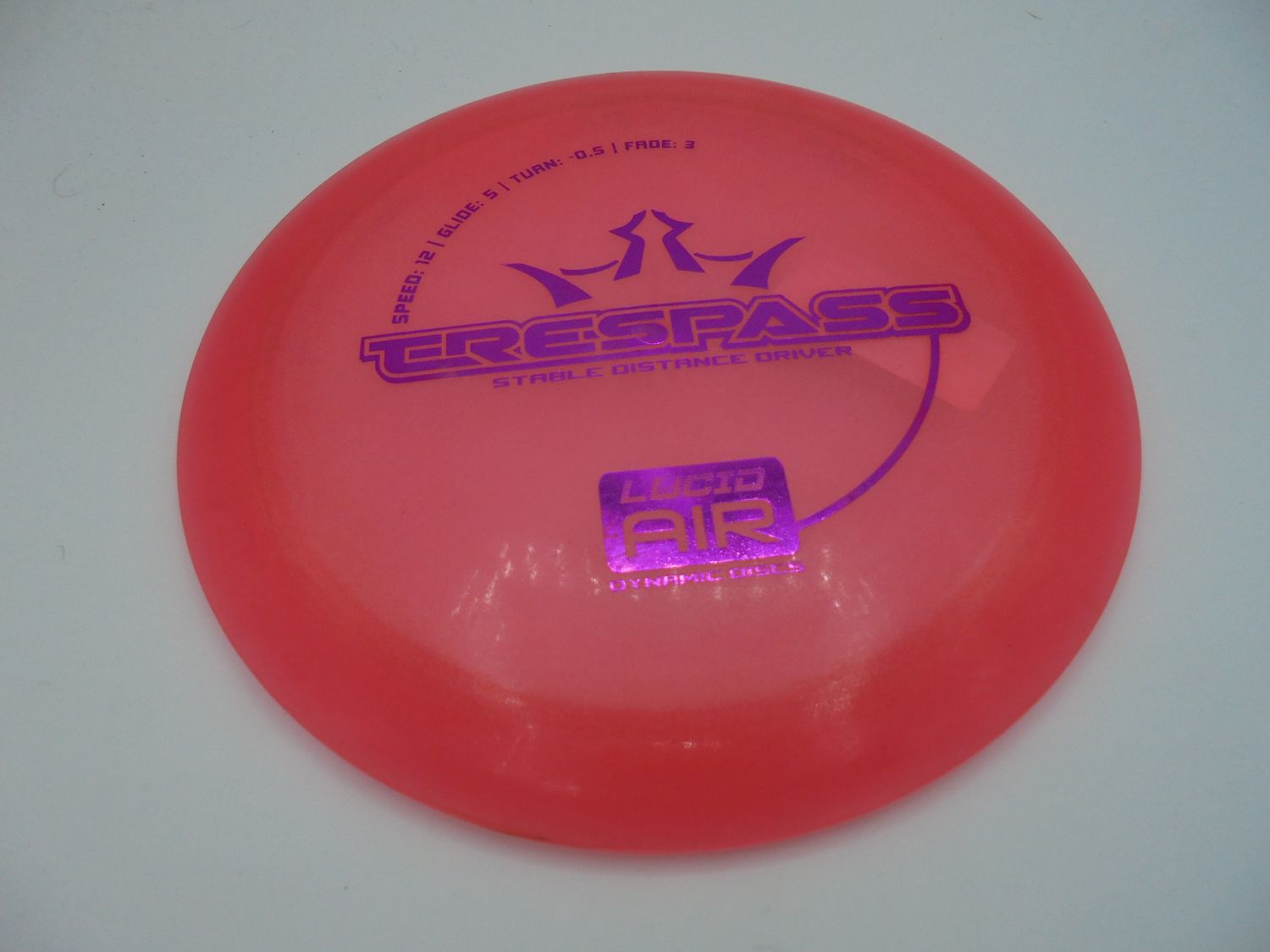 Dynamic Discs Lucid Air Trespass Pink 158g - JH