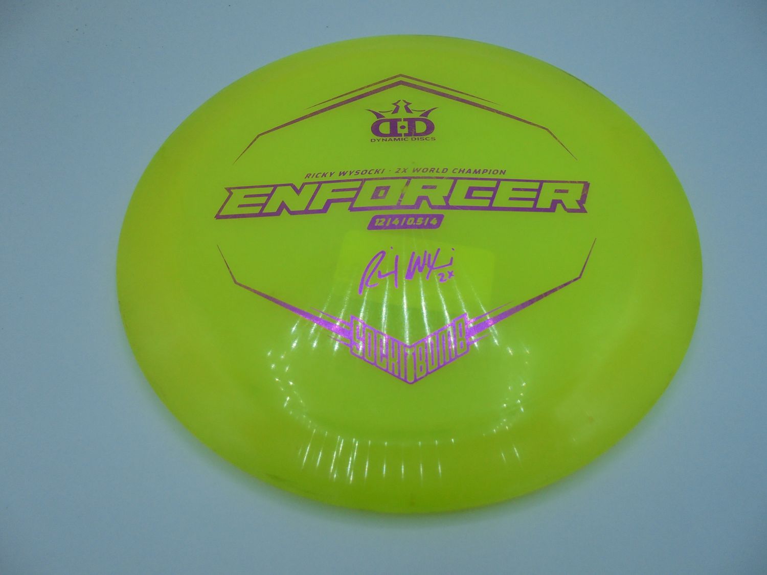 Dynamic Discs Lucid Enforcer Yellow Ricky Wysocki 174g -ZN