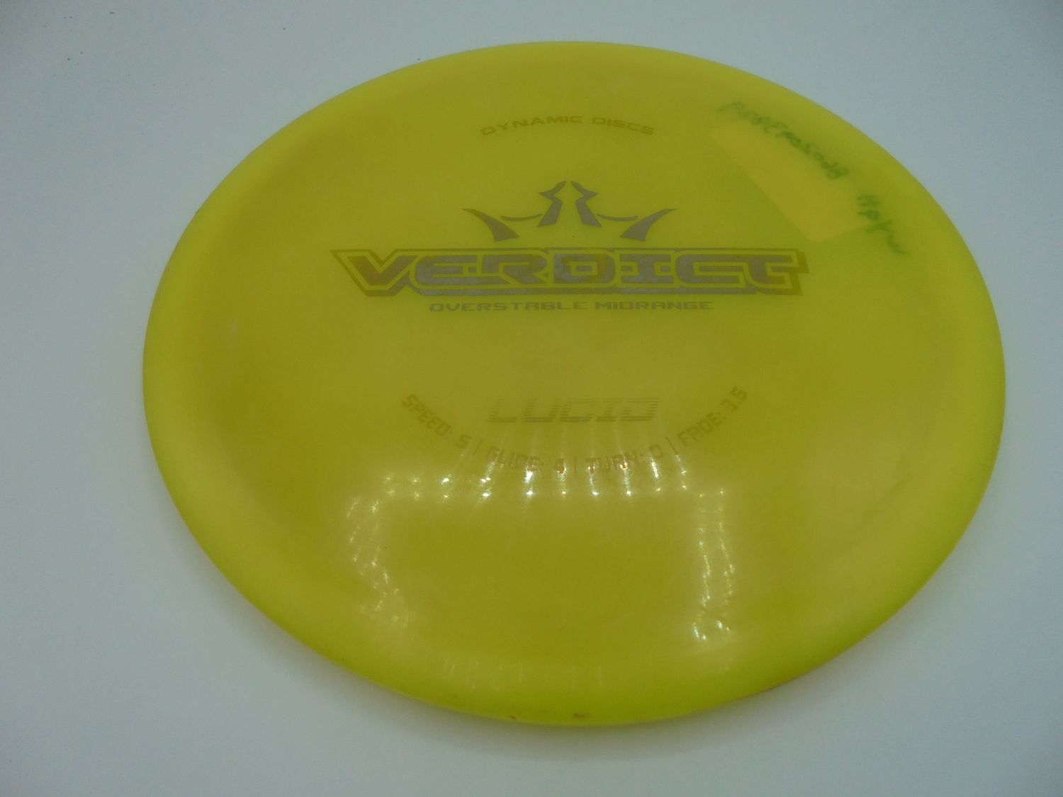 Dynamic Discs Lucid Verdict Yellow Purple Stmp 170g -ZN