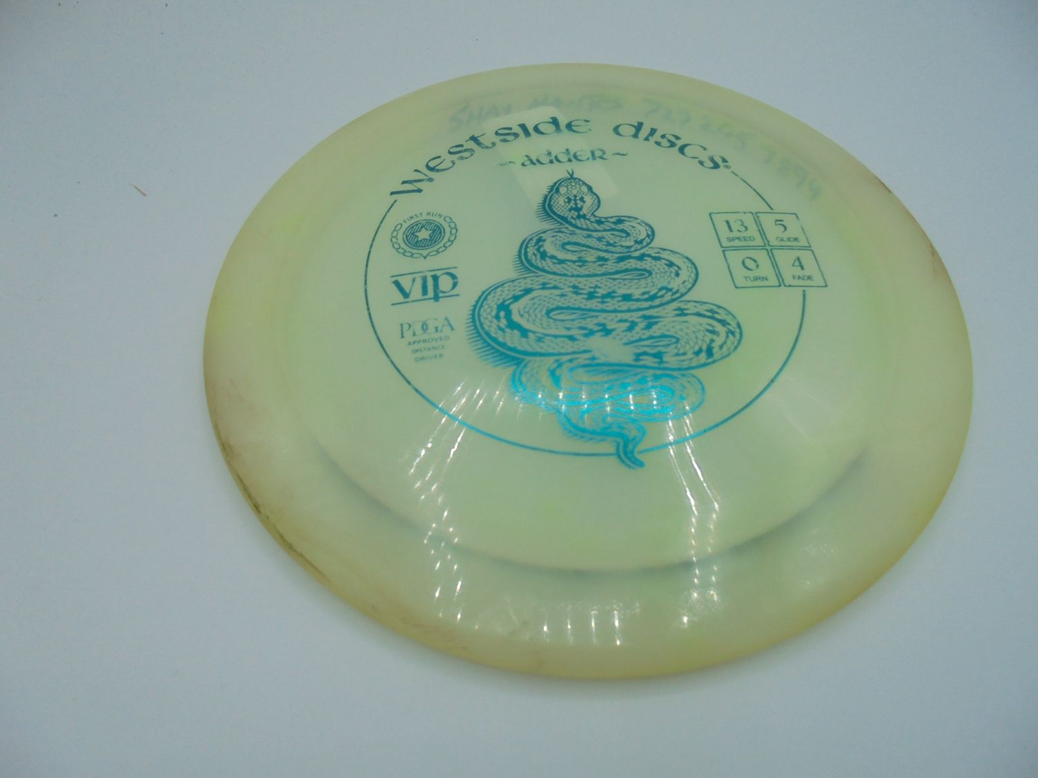 Westside Discs VIP First Run Adder White 176g -ZN
