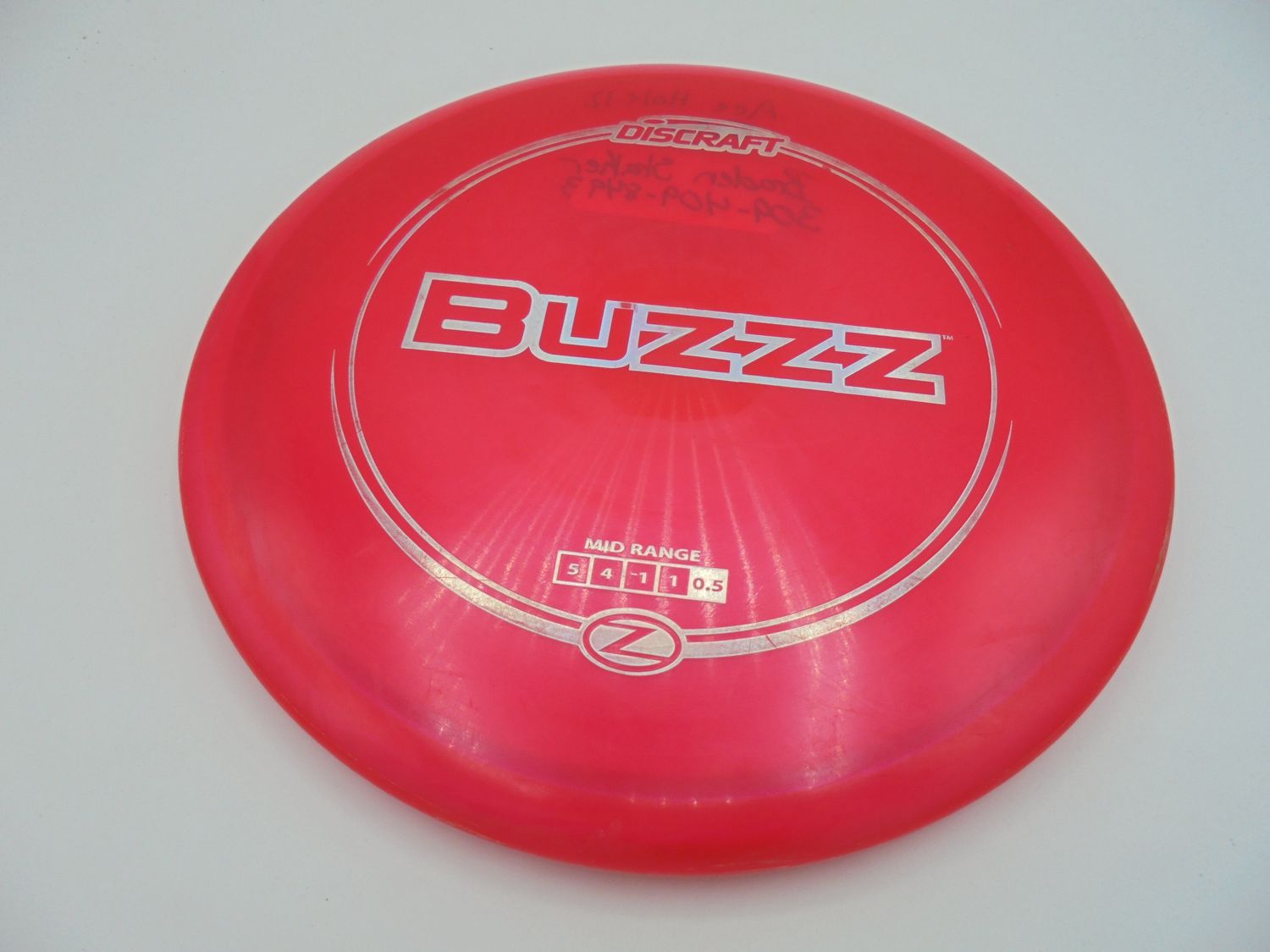 Discraft Z Buzzz Pink Stock Stamp "ace" 180g -ZN