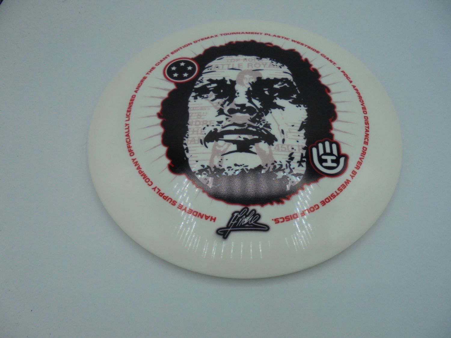 Westside Discs Tournament Giant Andre the Giant Stamp White 175g -SS