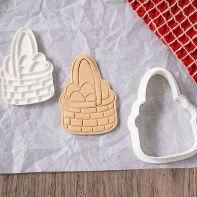 3D Printed Egg Basket with Stamp Cookie Cutter Set