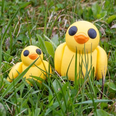 3D Printed Ducklings - Articulating, Flexi Toy