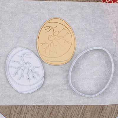 3D Printed Developing Chicken Hatching Egg with Stamp Cookie Cutter Set