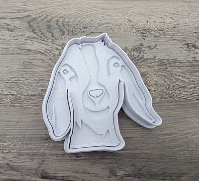 3D Printed Gracie Goat with Stamp Cookie Cutter Set