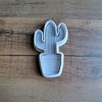 3D Printed Cactus in Planter with Stamp Cookie Cutter Set
