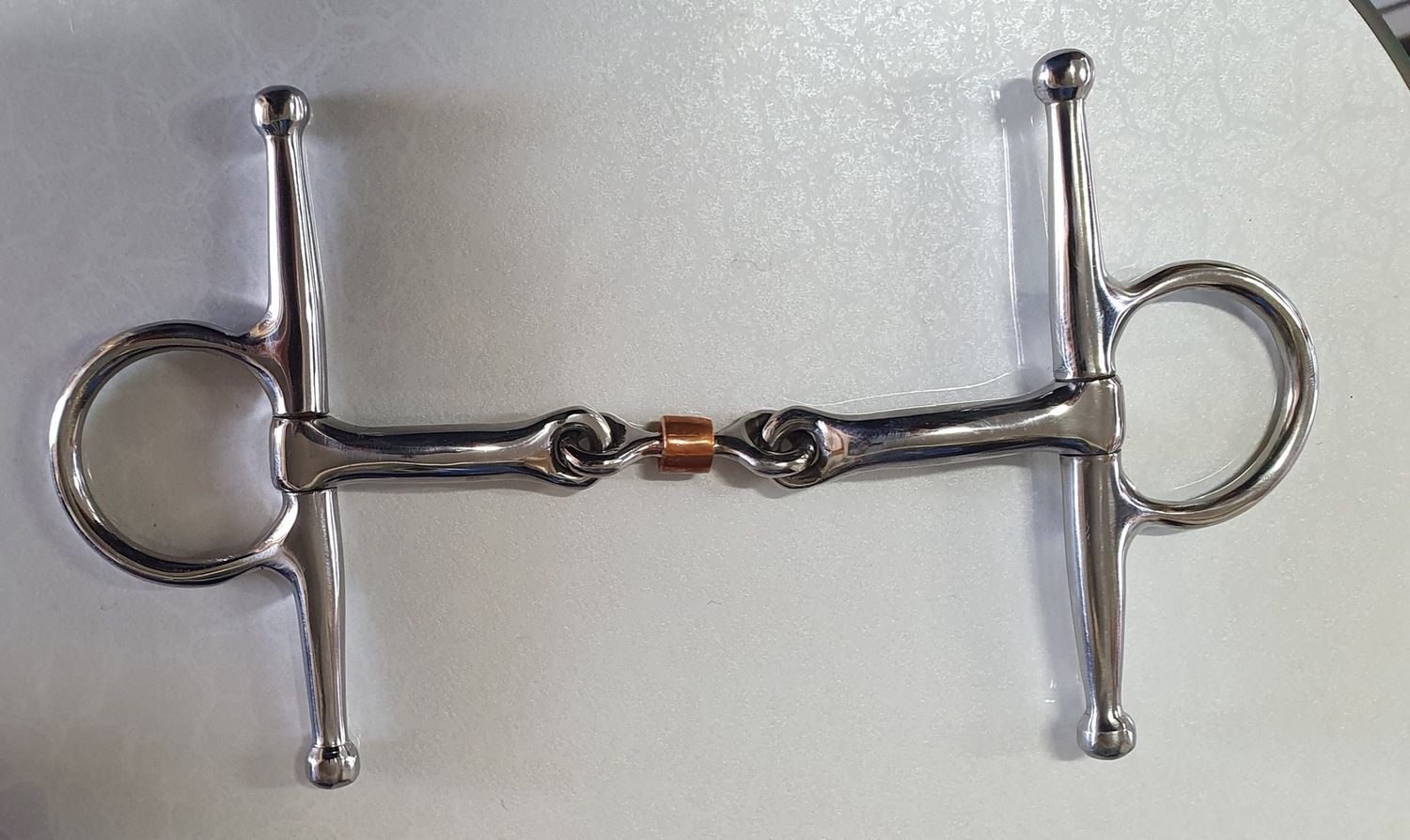Fm jointed mouth with copper roller, Size: 3 1/2"