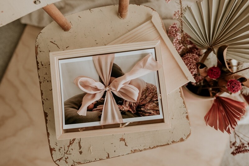 Wooden Photo Box with Sliding Lid