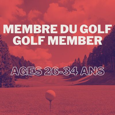 Golf Member - Full (26-34 Years Old)