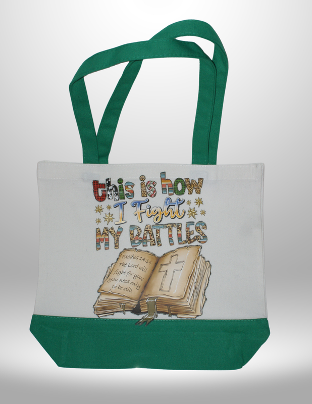 "This is How" Green Two-Toned Tote