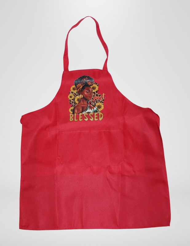 Apron-Red Blessed