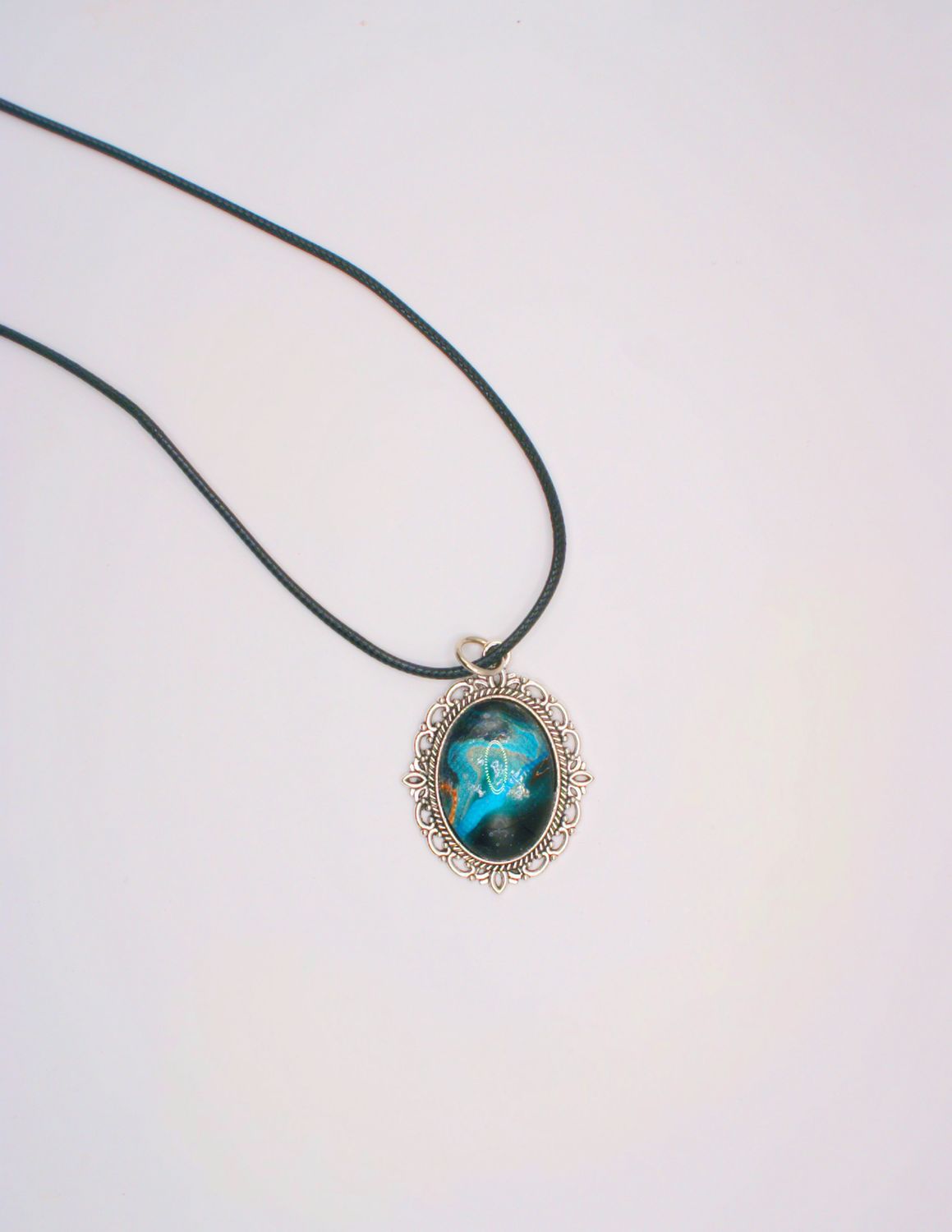 Black and Blue Antique-Styled Pendant