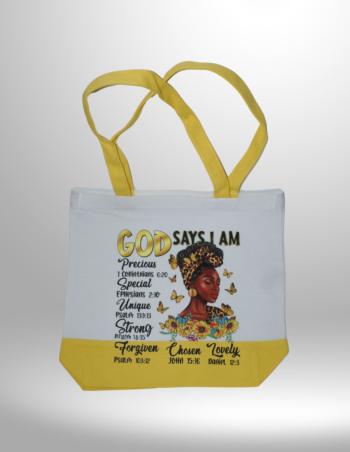 Canvas Tote Bag-Yellow God Says