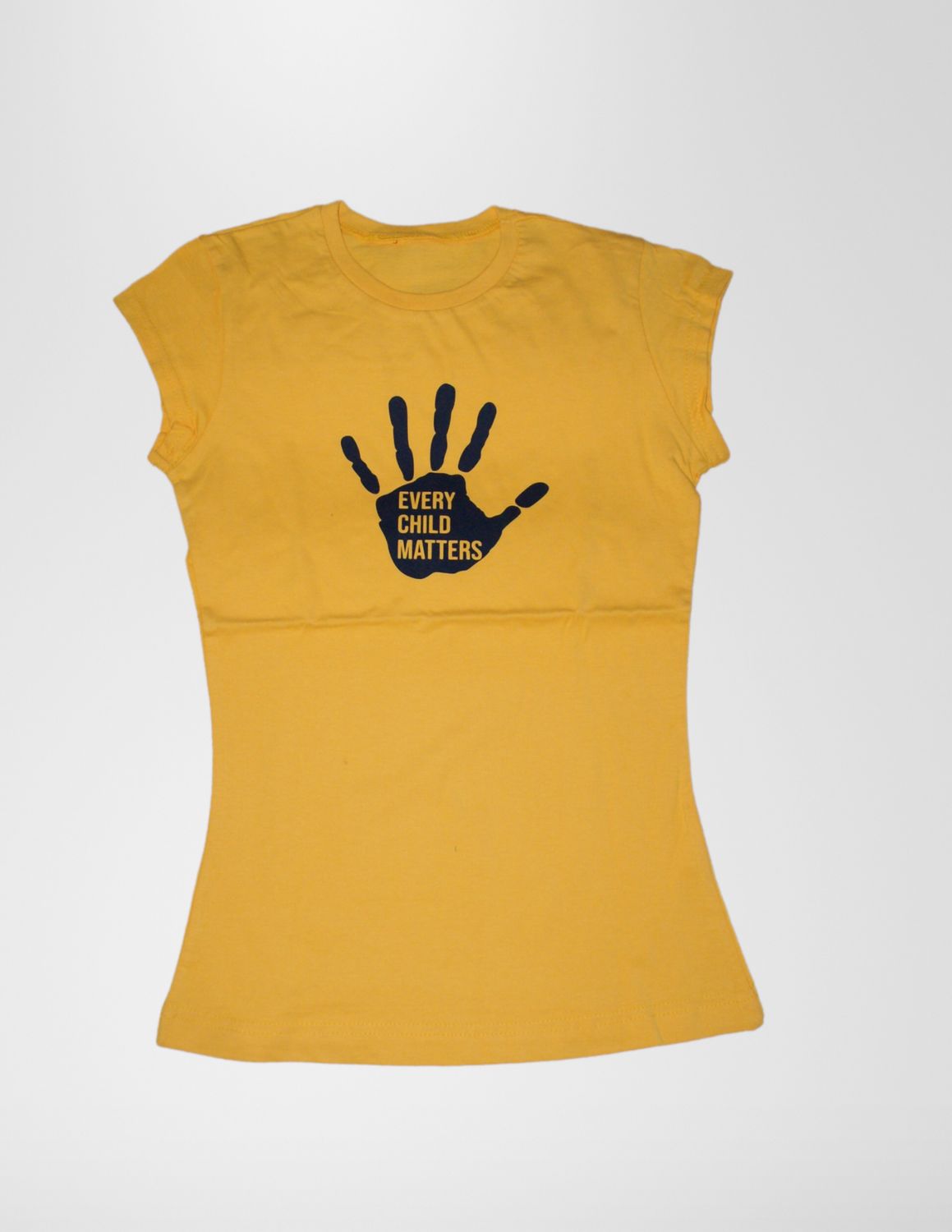 Girls T-Shirt-Every Child Matters-Black on Yellow