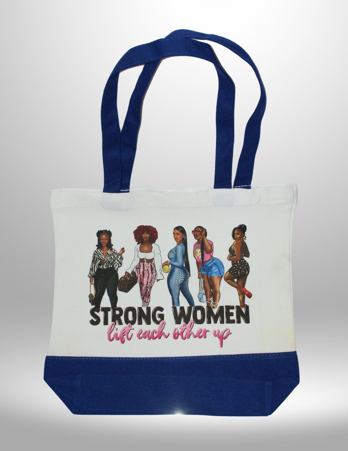 Canvas Tote Bag-Brown Strong Women