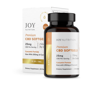 Joy Organics Premium CBD Softgels – Curcumin