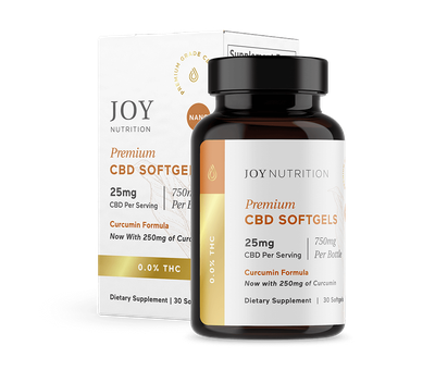 Joy Organics Premium CBD Softgels – Curcumin