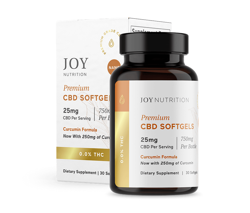 Joy Organics Premium CBD Softgels – Curcumin