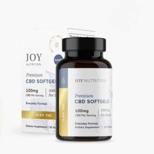 100 mg everyday CBD softgels product image with box
