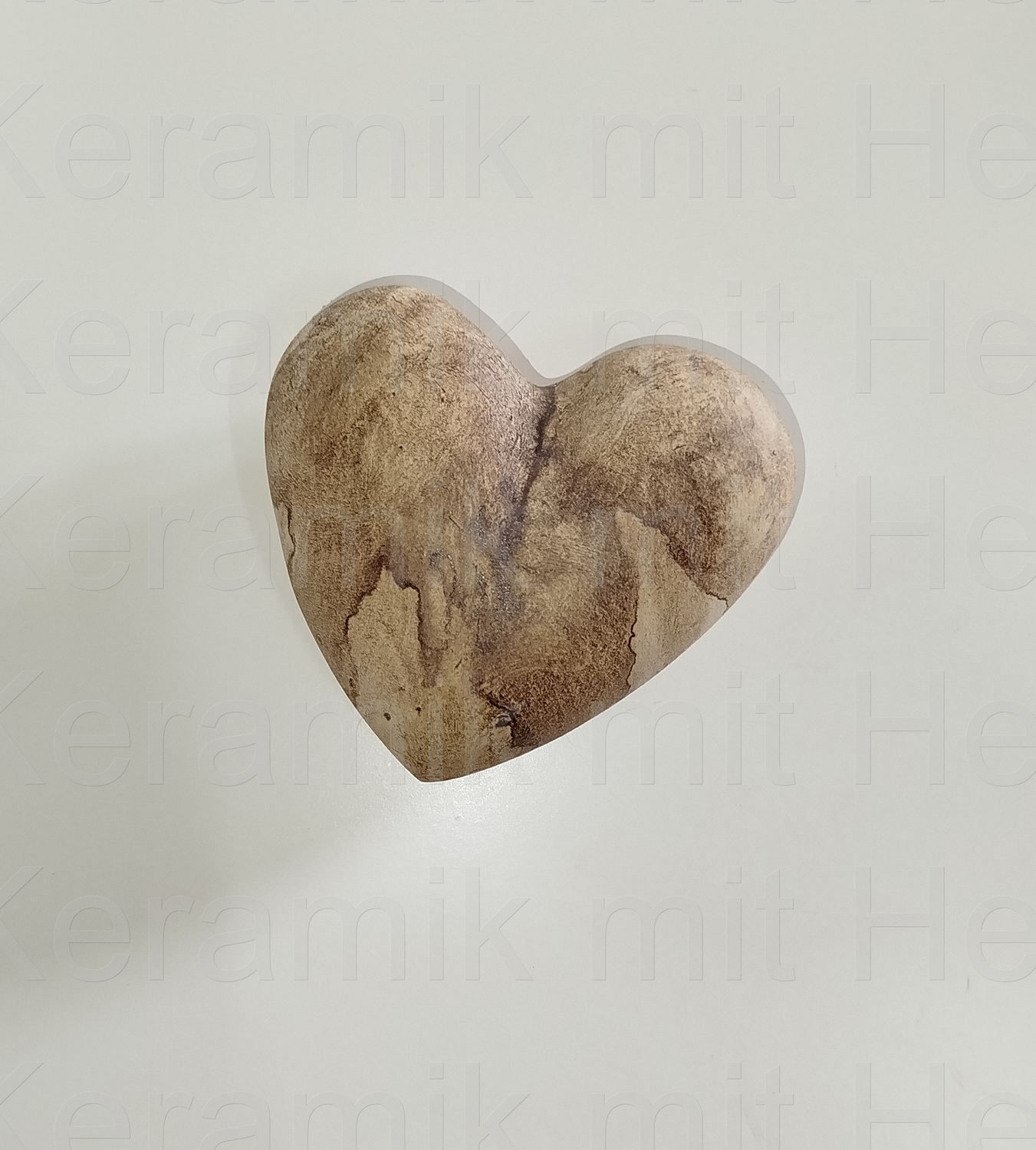 Herz-Urne Braun klein 3