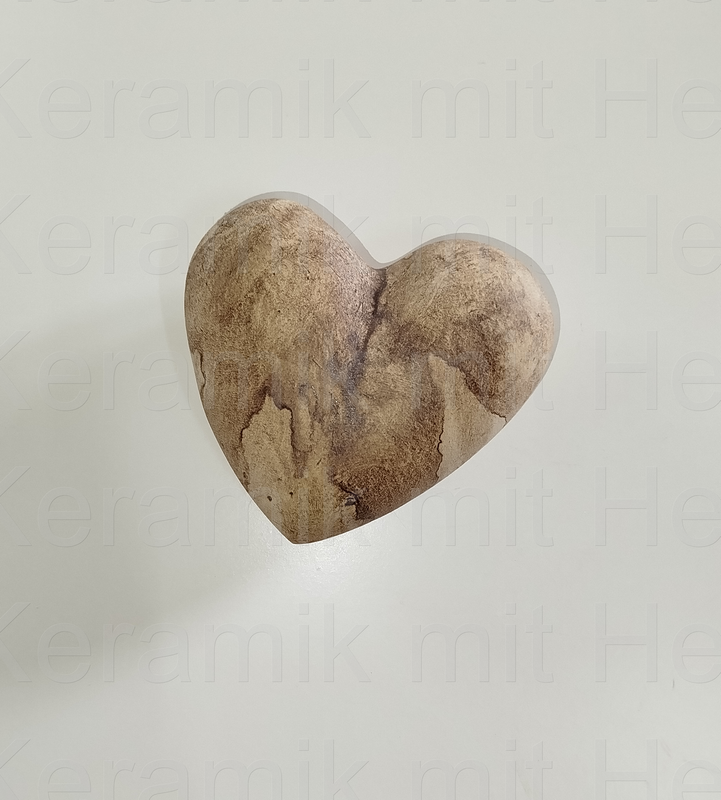 Herz-Urne Braun klein 3