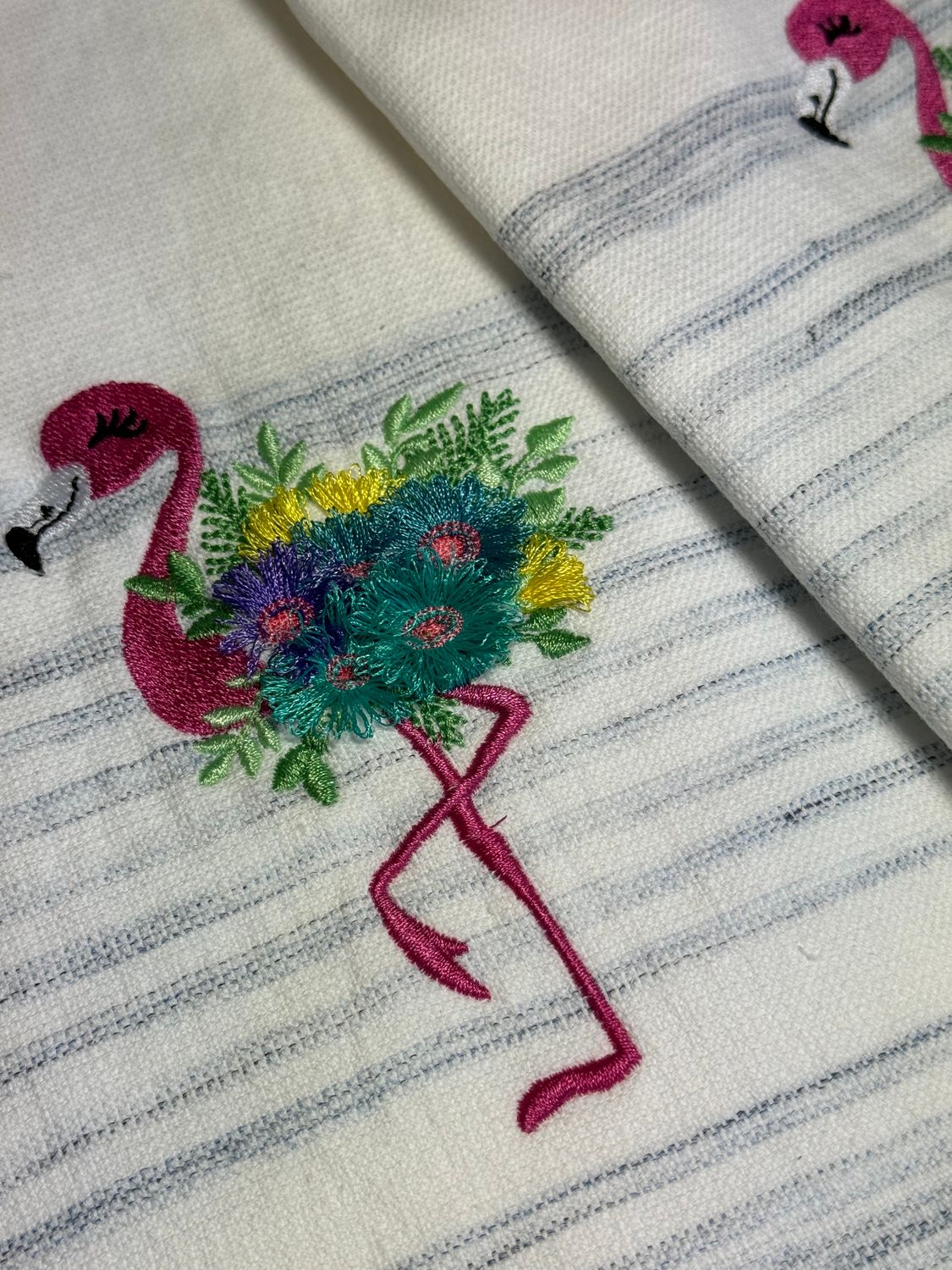 Pelican&#39;s with fluffy flowers