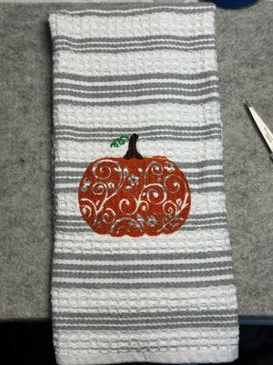 Pumpkin Waffle Towel