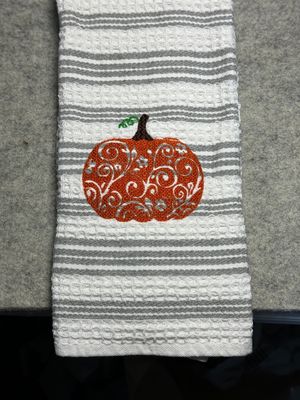 Pumpkin Waffle Towel