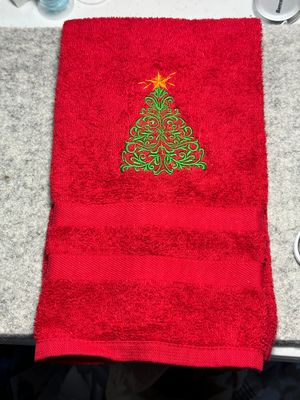 Christmas Tree hand towel