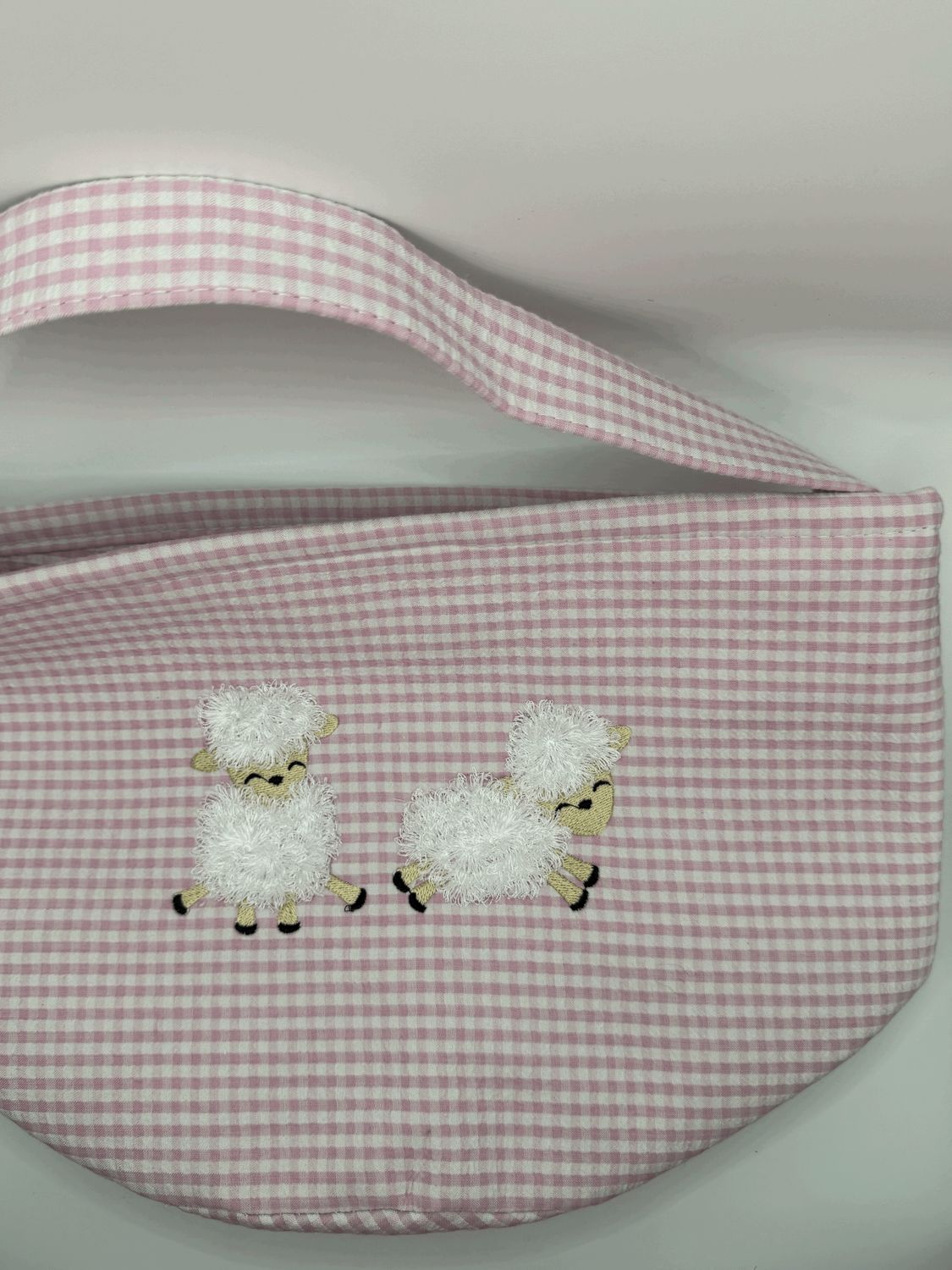 Pink Seersucker Easter Basket