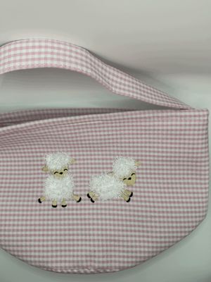Pink Seersucker Easter Basket