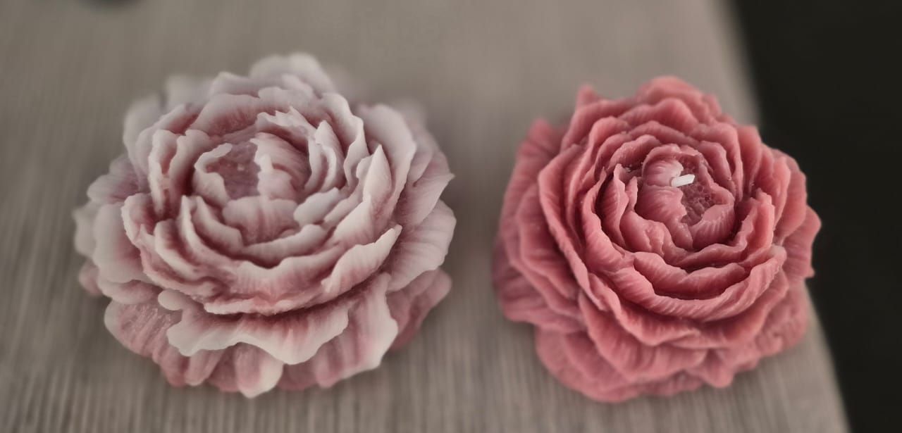 Large Rose Candle