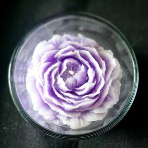 Clear Glass Rose Large
