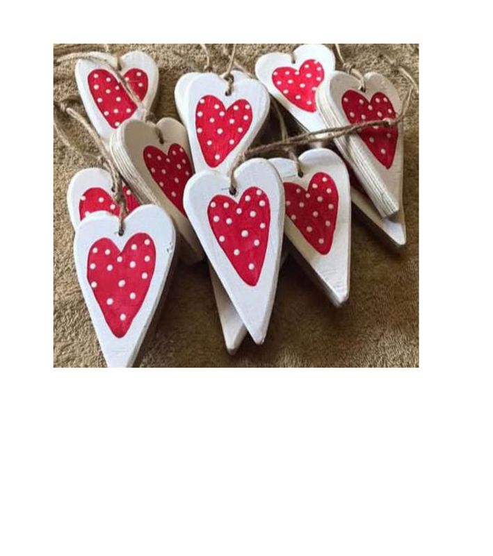 Long Wooden Hearts