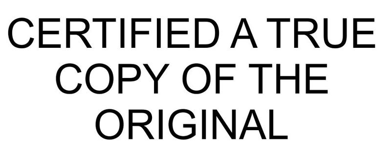 True Copy Stamp
