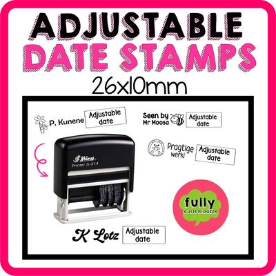 26x10mm In-Line Date Stamps